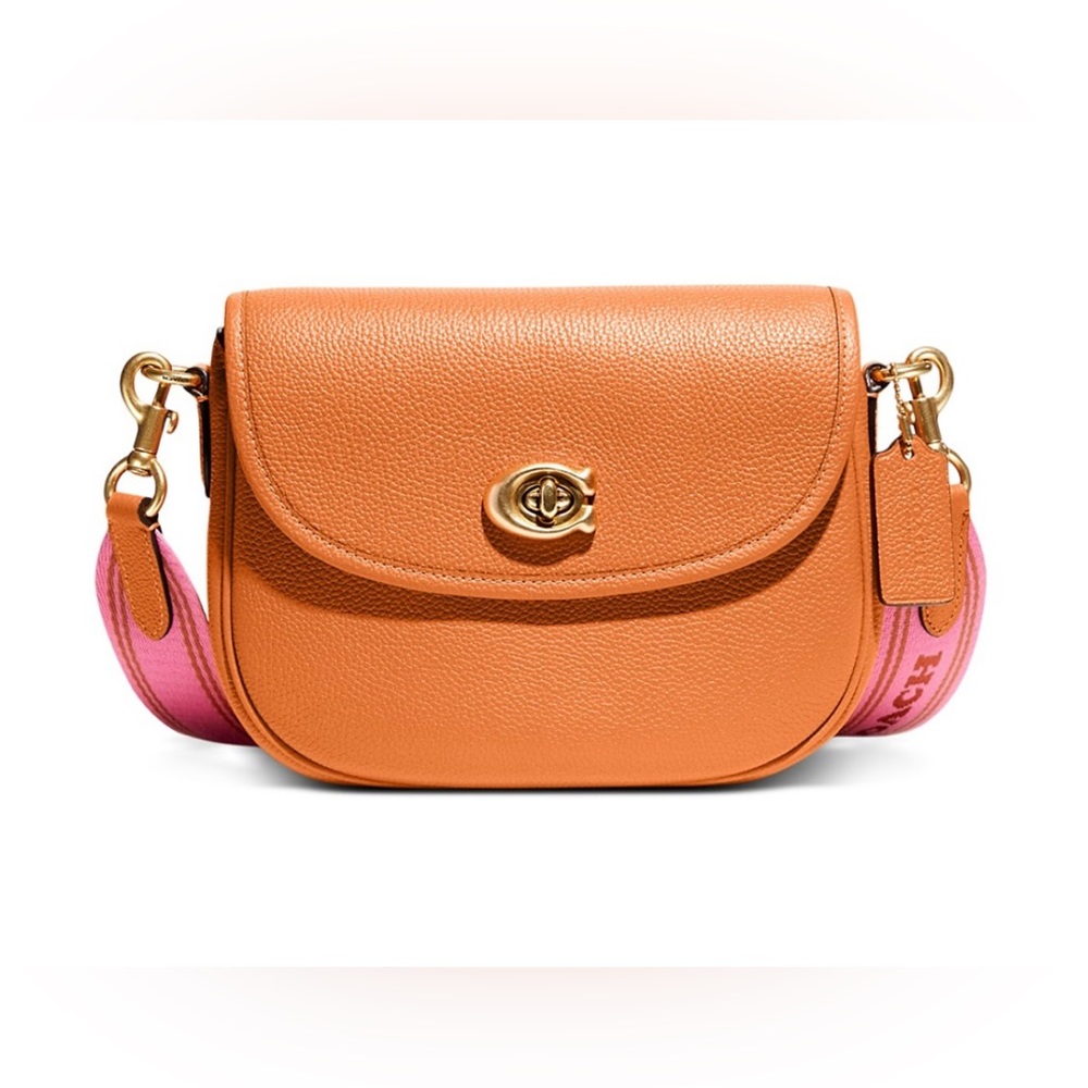 COACH, Willow Saddle Bag, Large (Color: Papaya)